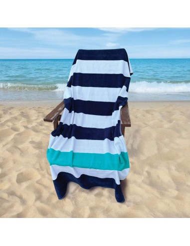 OLI-OLV4040-OLIMA „NAUTICAL STRIPE BEACH VELOUR TOWEL